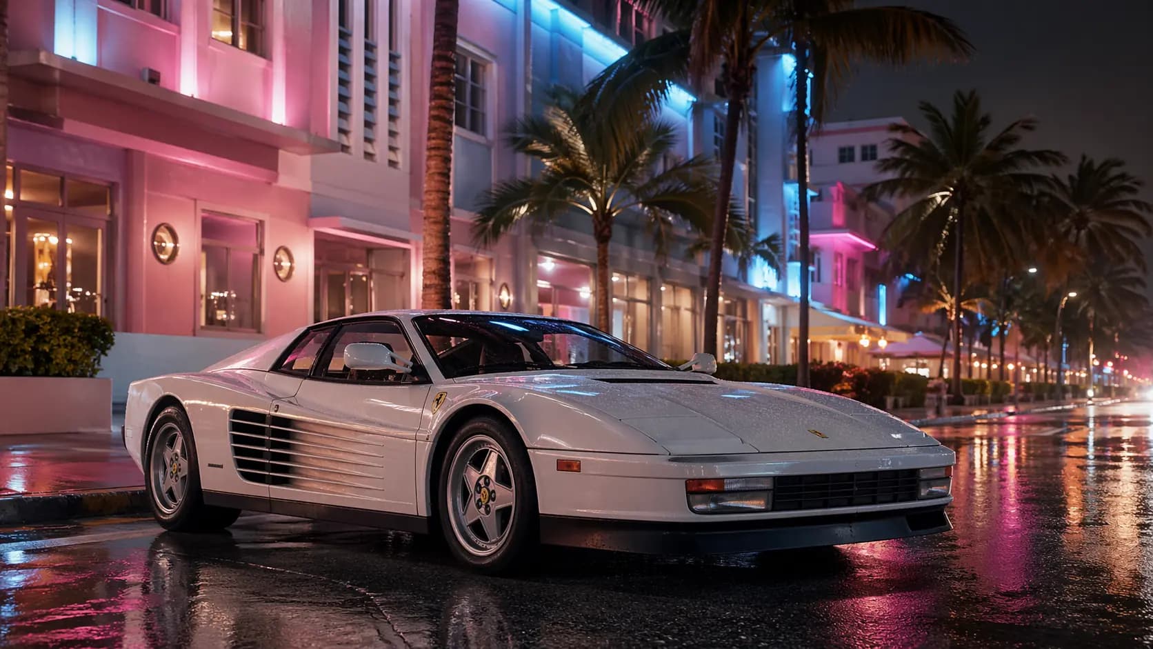 South Beach at night.